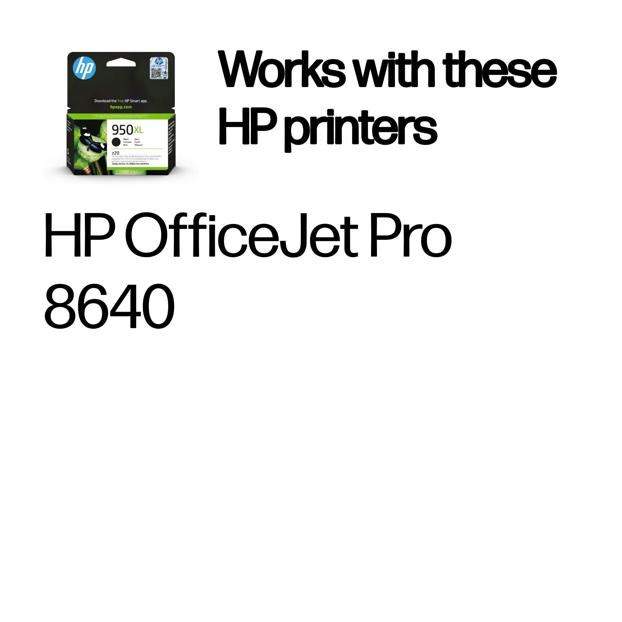 HP CN045AE/950XL Ink cartridge black high-capacity, 2.3K pages ISO/IEC 24711 53ml for HP OfficeJet Pro 8100/8610/8620