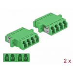 DeLOCK Optical Fiber Coupler LC Quad female to LC Quad female Single-mode 2 pieces green