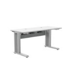 Middle Atlantic ForumTM Rectangle Table for 2 People, 30" Seated Height, Designer White Table Top with Light Table Base