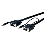 Comprehensive HD15, 3.5mm, 1.8m VGA cable 70.9" (1.8 m) VGA (D-Sub) Black