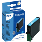 Pelikan 4108913/E69 Ink cartridge cyan, 226 pages 3,5ml (replaces Epson T1282) for Epson Stylus S 22/SX 235 W/SX 420/SX 430 W