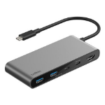 Belkin AVC023FQSGY interface hub USB Type-C 5000 Mbit/s Gray