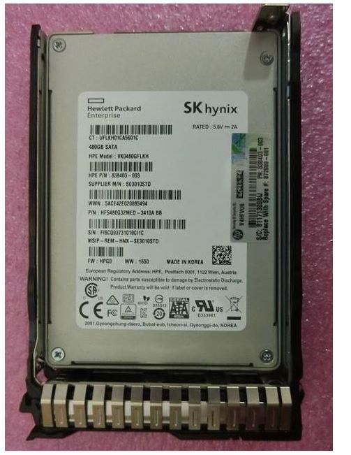 HPE 480GB 6G SATA SFF RI SC SSD