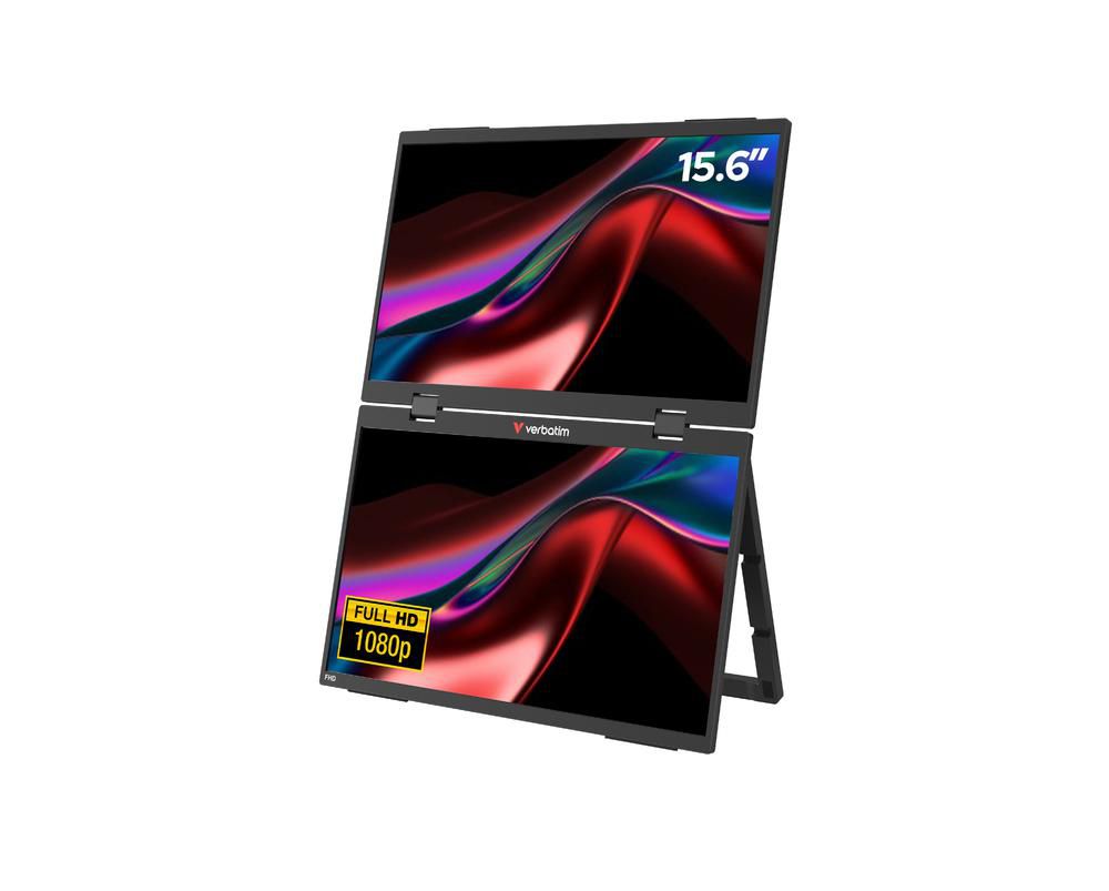 Verbatim Portable 15.6" FHD Dual Monitor