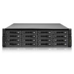 QNAP REXP-1620U-RP disk array 32 TB Rack (3U) Black