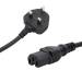 connektgear 2m UK Mains Hot Rated Power Cable - UK Plug to C15 Socket