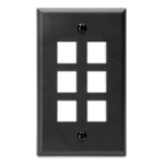 Leviton 41080-6EP wall plate/switch cover Black