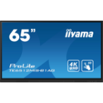 iiyama TE6512MIS-B1AG Signage Display Interactive flat panel 165.1 cm (65") LCD Wi-Fi 400 cd/mÂ² 4K Ultra HD Black Touchscreen Built-in processor Android 11 24/7