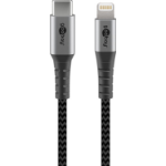 Goobay 49272 lightning cable 2 m Black, Grey