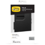 OtterBox Folio for iPhone 14 Pro for MagSafe, Soft-Touch Folio with 3 Slots for Cash/Cards, Strong Magnetic Alignment and Attachment with MagSafe, Compatible with iPhone, Black, No Case Included