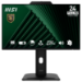 MSI Pro MP242PMG 23.8 Inch Monitor, FHD (1920 x 1080), 120Hz, IPS, 1ms, 1x HDMI 1.4b, 1x DP 1.2a, 1x D-Sub(VGA), 2xUSB 5Gbps Type-A, 1x USB 5Gbps Type-B, Built-in Speakers, Webcam, Anti-Glare, Anti-Flicker, Less Blue light, TÜV Certified, VESA, Kensington
