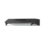 electriQ 60cm Top & Rear Venting Visor Cooker Hood - Black