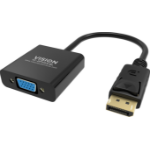 Vision TC-DPVGA/BL video cable adapter DisplayPort VGA (D-Sub) Black