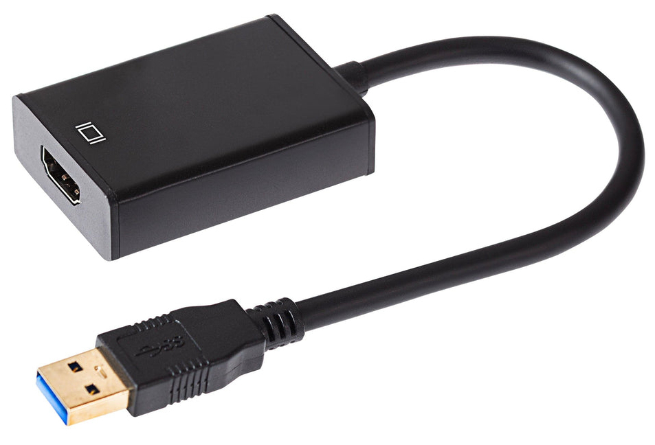 USB-A to HDMI Adapter V3.0 with 15cm Cable thumbnail