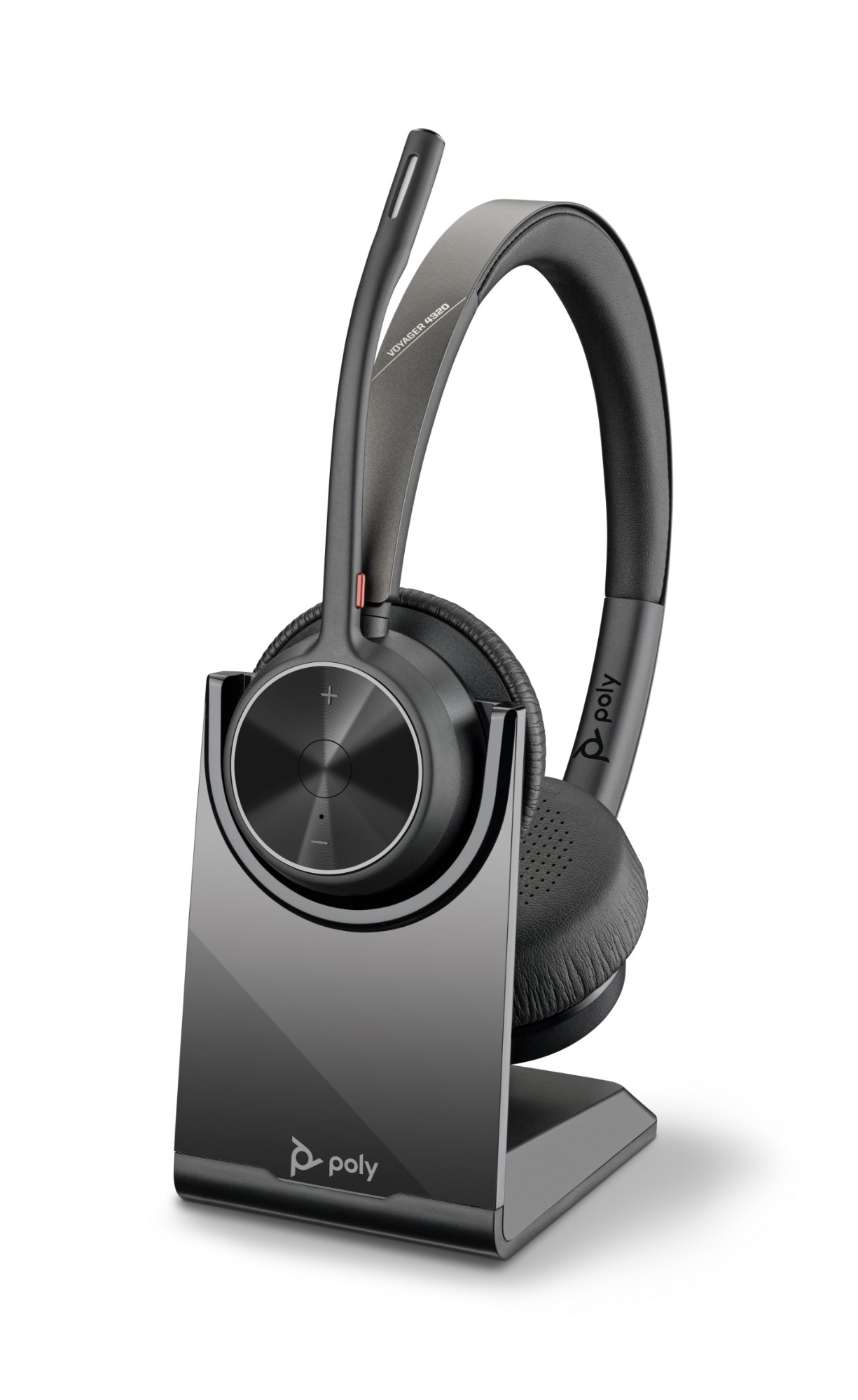HP Poly Voyager 4320 UC Stereo USB-A Headset +BT700 USB-A Adapter +Charging Stand