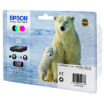 Epson C13T26164010/26 Ink cartridge multi pack Bk,C,M,Y 220pg + 3x300pg, 6ml + 3x5ml Pack=4 for Epson XP 600