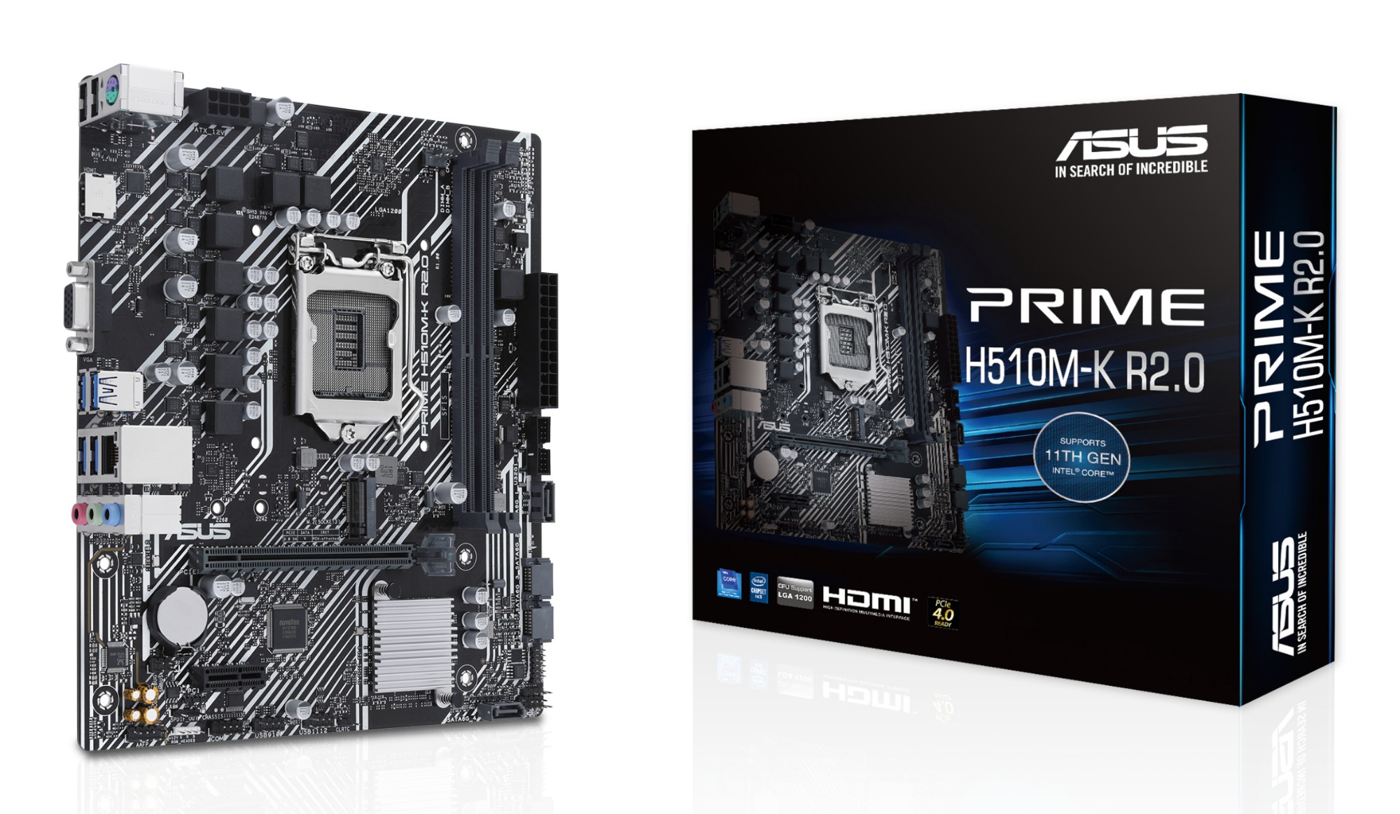 90MB1E80-M0EAY0 ASUS Prime H510M-K R2.0 Intel H510 Lga 1200 Socket H5 micro Atx - Motherboard - Intel Socket 1200 (Core i)