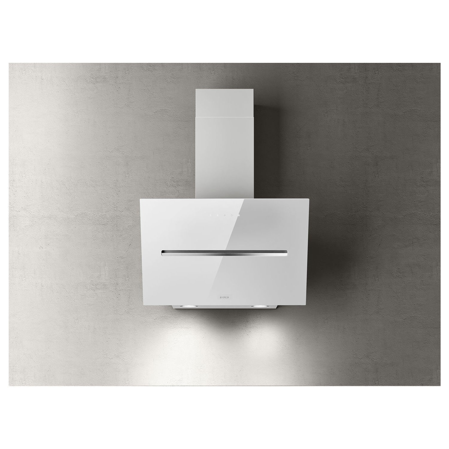 Photos - Cooker Hood Elica Shy 60cm Angled  - White Glass SHY-WH-60 