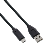 InLine USB 2.0 Cable, USB-C male / USB-A male, black, 5m