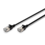 FDL SLIM 2M CAT.6a F-FTP LSZH PATCH CABLE  - BLACK (SNAGPROOF)