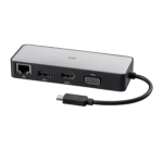 Monoprice 24176 notebook dock/port replicator Wired USB 3.2 Gen 1 (3.1 Gen 1) Type-C Black, Gray