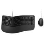 Microsoft Ergonomic Desktop keyboard Mouse included Office USB QWERTZ German Black