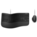 Microsoft Ergonomic Desktop keyboard Mouse included Office USB QWERTZ German Black