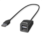 Plugable Technologies USB2-2PORT interface hub USB 2.0 480 Mbit/s Black