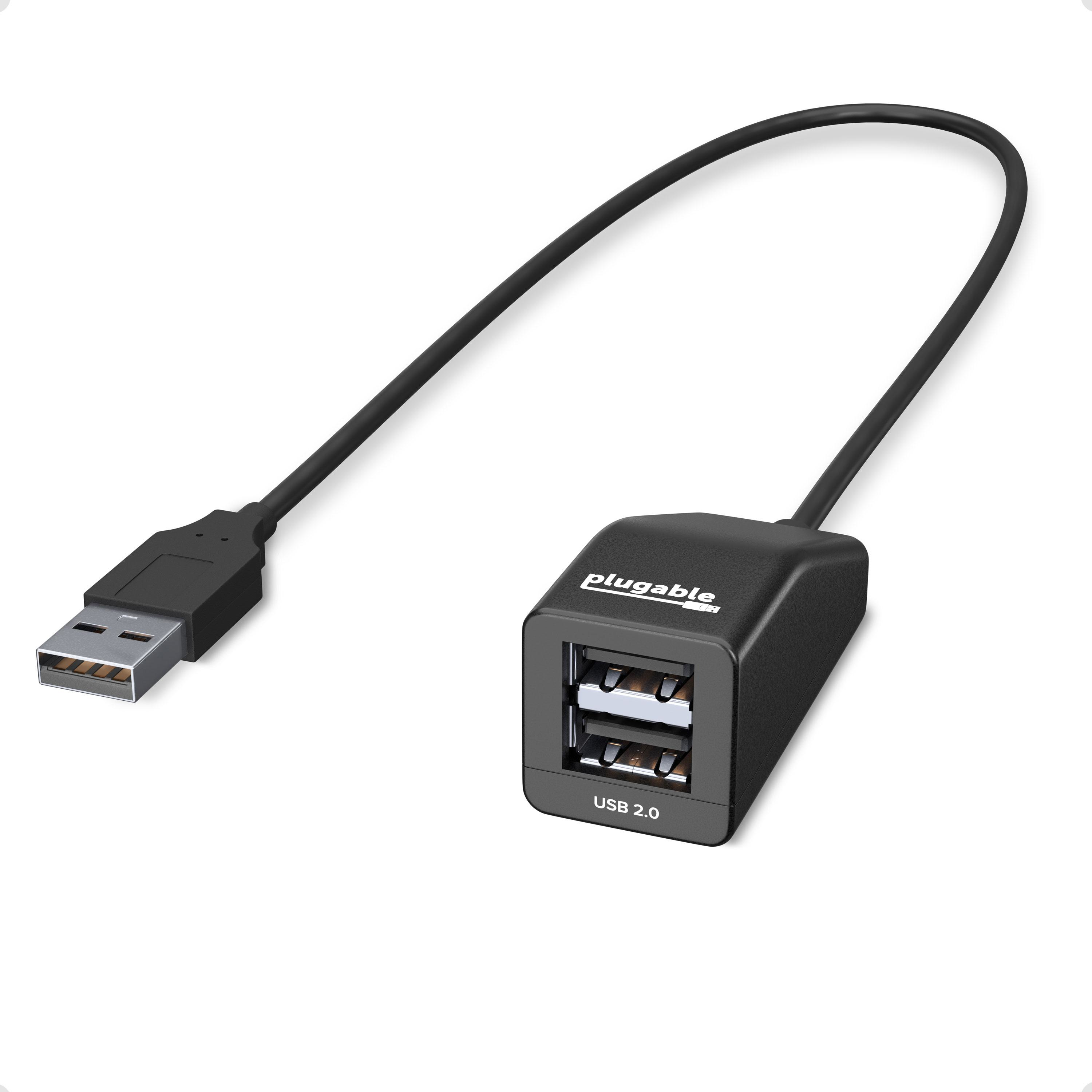 Image of Plugable Technologies USB 2.0 2-Port High Speed Ultra Compact Hub...