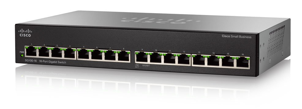 Cisco Small Business SG110-16 No administrado L2 Gigabit Ethernet (10/100/1000) 1U Negro