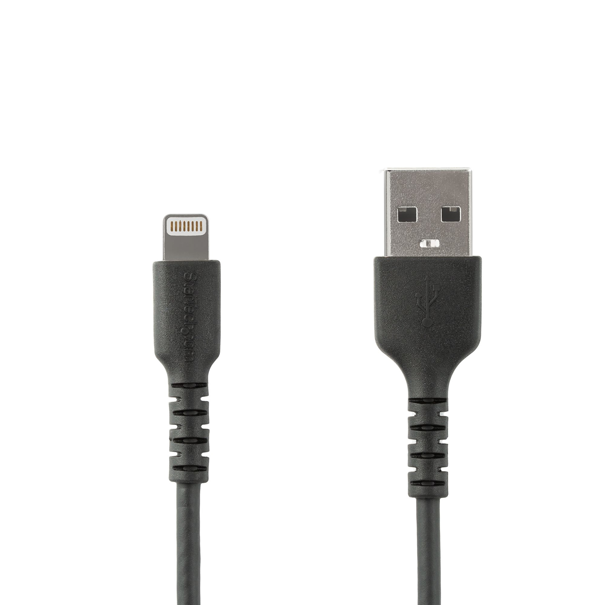 Image of StarTech.com 3 foot (1m) Durable Black USB-A to Lightning Cable -...