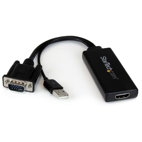 Image of StarTech.com VGA to HDMI Adapter with USB Audio & Power –...