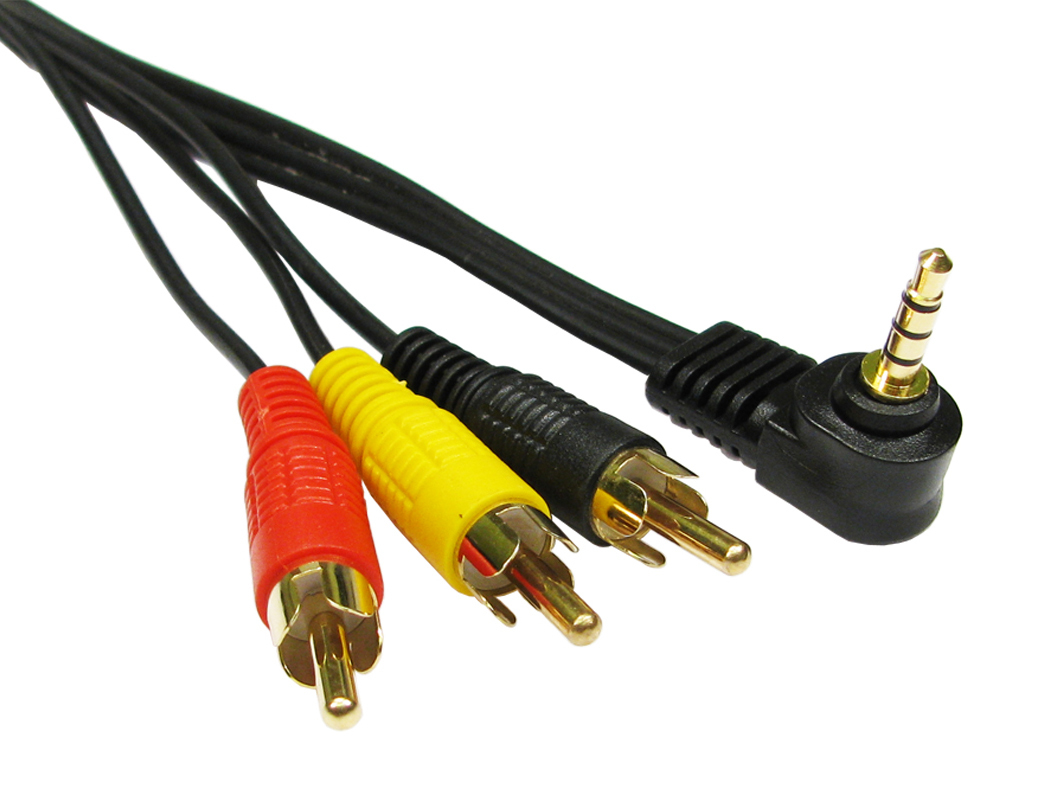 Cables Direct Black 3.5 Mm - 3 Rca 3M Audio Cable 3.5Mm 3 X Rca