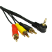 Cables Direct 3.5 mm - 3 RCA 1m audio cable 3.5mm 3 x RCA Black