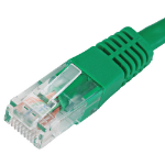 Cablenet 2.5m Cat6 RJ45 Green U/UTP PVC 24AWG Flush Moulded Booted Patch Lead