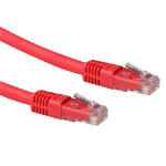 ACT Rode 3 meter LSZH U/UTP CAT6A patchkabel met RJ45 connectoren