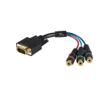 StarTech.com HD15CPNTMF video cable adapter 3 x RCA VGA (D-Sub) Black