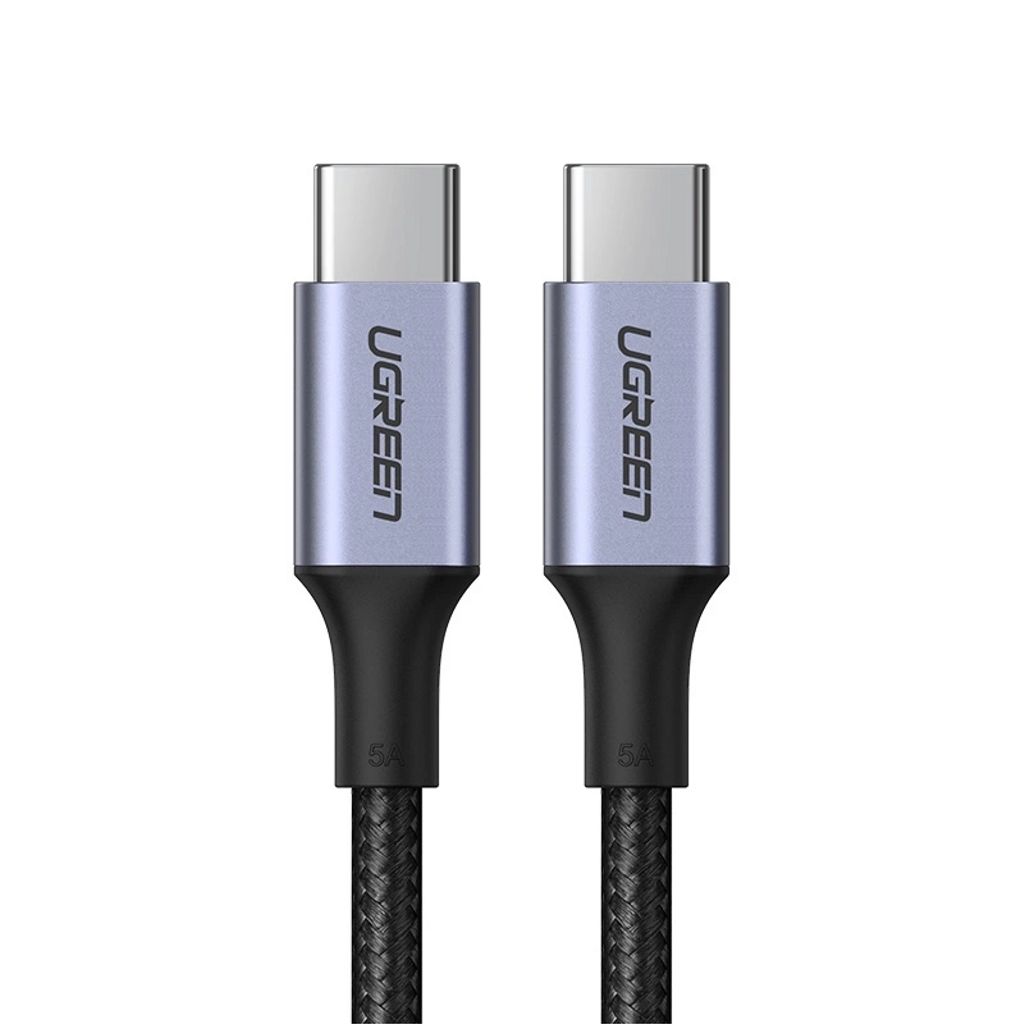 EU Product - USB-C to USB-C Fast Charging Cable 5A PD, 1.5m - Space Gray thumbnail