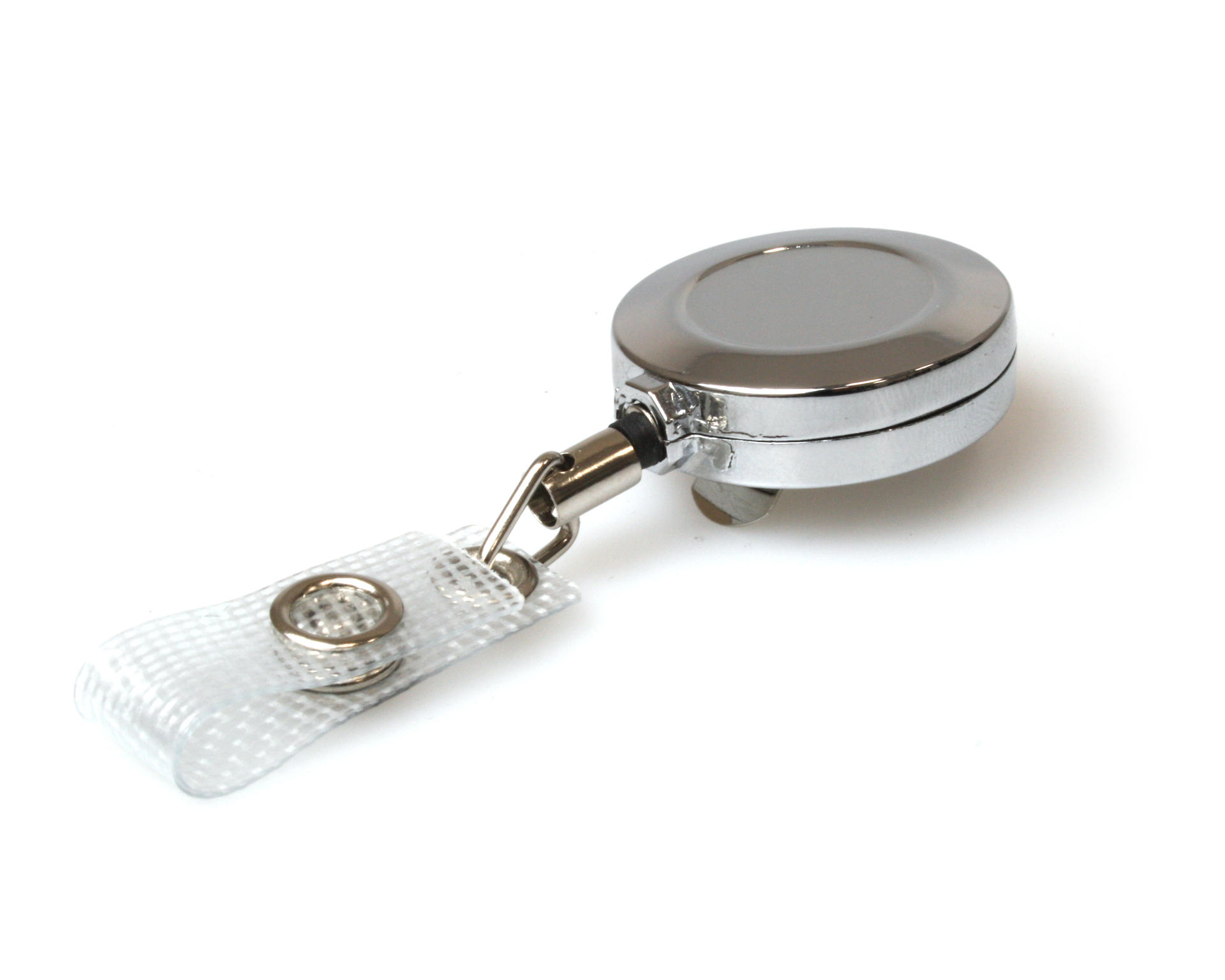 Image of Digital ID 32MM Chrome Medium Duty Mini Card Reel with Strap Clip...