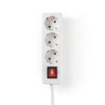 Nedis EXSO315F2WTB power extension 1.5 m 3 AC outlet(s) Indoor White