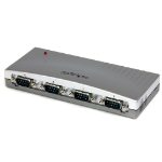 StarTech.com 4 Port USB to RS232 Serial DB9 Adapter Hub