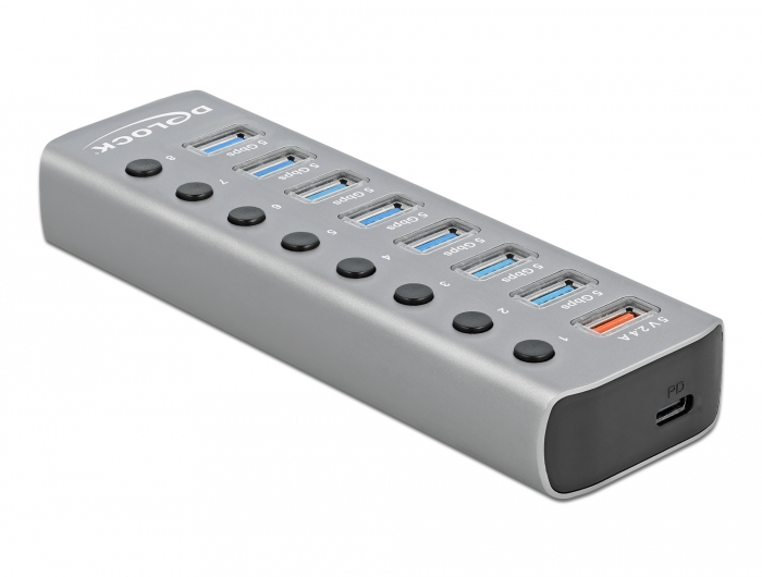 Image of DeLOCK 63264 interface hub USB 3.2 Gen 1 (3.1 Gen 1) Type-B Grey