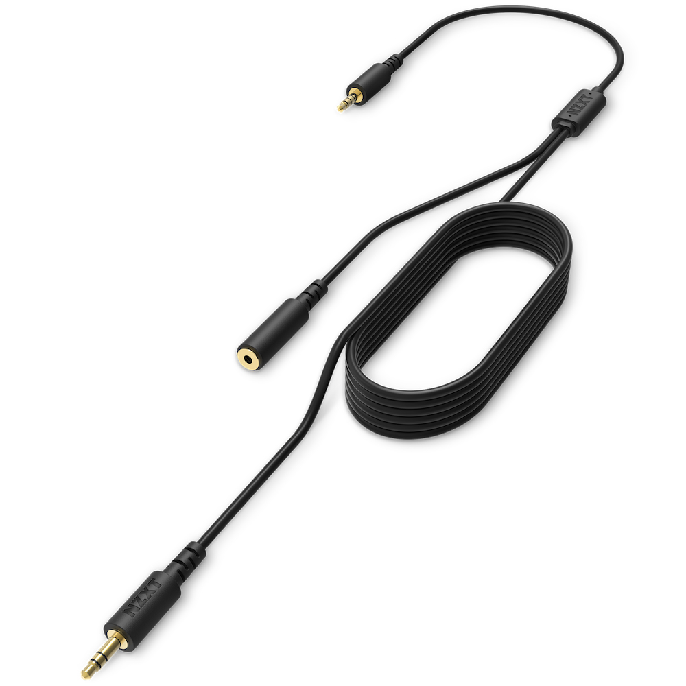Image of NZXT ST-ACCC1-WW audio cable 2 m 2 x 3.5mm 3.5mm TRRS Black