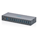 Digitus USB 3.2 Gen 1 Industrial Hub, 10-Port 2 x USB 3.2 Gen 1 (3.1 Gen 1) Type-B 5000 Mbit/s Zwart