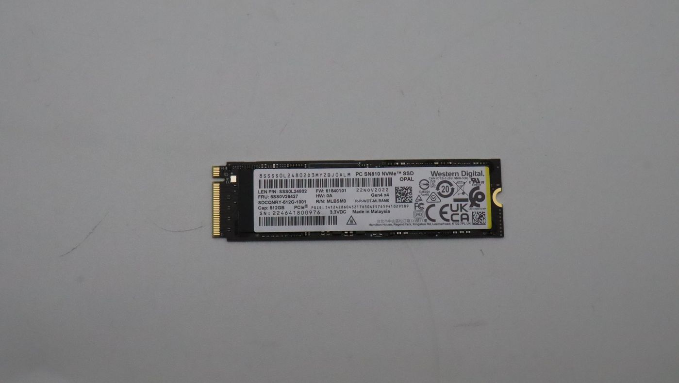 Lenovo 512G M.2 2280 Pcie 4.0 X4