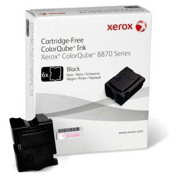Xerox 108R00957 Dry ink in color-stix black, 6x16.7K pages Pack=6 for Xerox ColorQube 8870