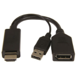FDL 0.2M HDMI/A TO DISPLAYPORT ADPTR CABLE + USB POWER - P-S