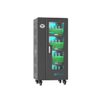 Alcasa PCT01-C40S wagen en kast voor management van draagbare apparatuur Kast voor draagbaar apparaatbeheer Zwart
