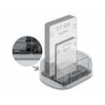 DeLOCK USB Type-C Docking Station for 2 x SATA HDD / SSD transparent