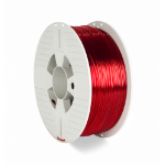 Verbatim 55054 3D printing material Polyethylene Terephthalate Glycol (PETG) Red, Transparent 1 kg